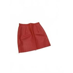 American Apparel Red Leather Mini Skirt